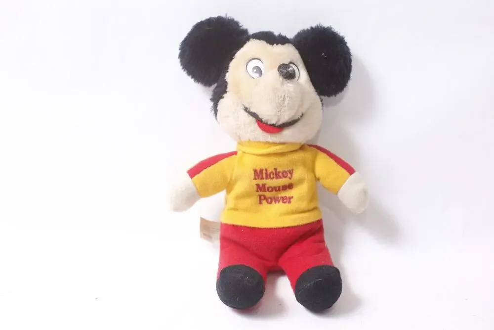 Disney Mickey Mouse Power Plush Vintage Cartoon Collectible FLAW~ 260612-WH 1108